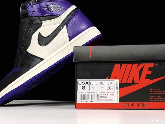 Cheap TB Court Air Jordan 555088-501 1 Purple 0825